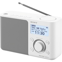 Sony XDR-S61D Personal Blanco radio blanco, Personal, DAB,DAB+,FM,PLL, 87,5 - 108 MHz, De 1 vía, 8 cm, LCD