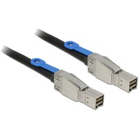 DeLOCK 83394 cable Serial Attached SCSI (SAS) 1 m Negro, Plata 1 m, Mini SAS HD x 4 SFF 8644, Mini SAS HD x 4 SFF 8644, Macho/Macho, Negro, Plata