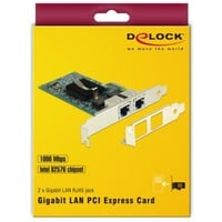 DeLOCK 89944 adaptador y tarjeta de red Interno Ethernet 1000 Mbit/s, Adaptador de red Interno, Alámbrico, PCI Express, Ethernet, 1000 Mbit/s