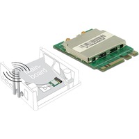 DeLOCK 95254 adaptador y tarjeta de red WLAN / Bluetooth 433,3 Mbit/s, Adaptador de red Inalámbrico, M.2, WLAN / Bluetooth, Wi-Fi 5 (802.11ac), 433,3 Mbit/s, Verde, Plata