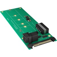 ICY BOX IB-M2B02 tarjeta y adaptador de interfaz Interno M.2, Controlador ATA serie verde, U.2, M.2, Verde, 32 Gbit/s, 55 mm, 145 mm
