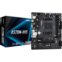 ASRock A520M-HVS AMD A520 Zócalo AM4 micro ATX, Placa base AMD, Zócalo AM4, 3rd Generation AMD Ryzen™ 3, 3rd Generation AMD Ryzen 5, 3rd Generation AMD Ryzen™ 7, 3rd..., DDR4-SDRAM, 64 GB, DIMM