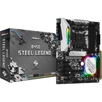ASRock B450 Steel Legend AMD B450 Zócalo AM4 ATX, Placa base AMD, Zócalo AM4, AMD A, Zócalo AM4, DDR4-SDRAM, 128 GB