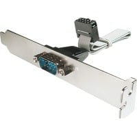  Cable adaptador con placa ranura, D-Sub9/M - IDC 2x5pines/F, Tapa de ranura D-Sub9/M - IDC 2x5pines/F, IDC, De serie, RS-232, D-Sub9, IDC, Beige, PC
