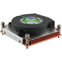 Dynatron R-18 Procesador Enfriador 8 cm Negro, Plata, Disipador de CPU Enfriador, 8 cm, 1000 RPM, 6000 RPM, 55,8 dB, 19,1 cfm, Minorista