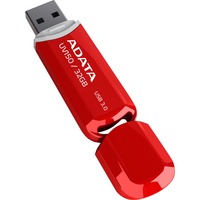 ADATA 32GB DashDrive UV150 unidad flash USB USB tipo A 3.2 Gen 1 (3.1 Gen 1) Rojo, Lápiz USB rojo, 32 GB, USB tipo A, 3.2 Gen 1 (3.1 Gen 1), Tapa, 9 g, Rojo