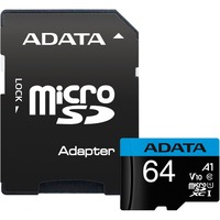 ADATA 64GB, microSDHC, Class 10 UHS-I Clase 10, Tarjeta de memoria microSDHC, Class 10, 64 GB, MicroSDHC, Clase 10, UHS-I, 85 MB/s, 25 MB/s