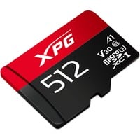 ADATA AUSDX512GUI3XPGA2-R memoria flash 512 GB MicroSDXC UHS-I Clase 10, Tarjeta de memoria negro/Rojo, 512 GB, MicroSDXC, Clase 10, UHS-I, 100 MB/s, 85 MB/s