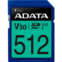 ADATA Premier Pro 512 GB SDXC UHS-I Clase 10, Tarjeta de memoria 512 GB, SDXC, Clase 10, UHS-I, 100 MB/s, 80 MB/s