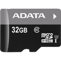 ADATA Premier microSDHC UHS-I U1 Class10 32GB Clase 10, Tarjeta de memoria 32 GB, MicroSDHC, Clase 10, 30 MB/s, 10 MB/s, Negro, Gris
