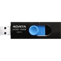 ADATA UV320 unidad flash USB 128 GB USB tipo A 3.2 Gen 1 (3.1 Gen 1) Negro, Azul, Lápiz USB negro/Azul, 128 GB, USB tipo A, 3.2 Gen 1 (3.1 Gen 1), Deslizar, 7,9 g, Negro, Azul