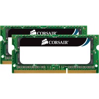 Corsair CMSA8GX3M2A1066C7 módulo de memoria 8 GB 2 x 4 GB DDR3 1066 MHz, Memoria RAM 8 GB, 2 x 4 GB, DDR3, 1066 MHz, 204-pin SO-DIMM, Verde, Lite Retail