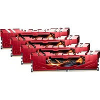 G.Skill Ripjaws 32GB DDR4-2666Mhz módulo de memoria 4 x 8 GB, Memoria RAM rojo, 32 GB, 4 x 8 GB, DDR4, 2666 MHz, 288-pin DIMM, Rojo
