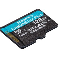 Kingston Canvas Go! Plus 128 GB MicroSD UHS-I Clase 10, Tarjeta de memoria negro, 128 GB, MicroSD, Clase 10, UHS-I, 170 MB/s, 90 MB/s