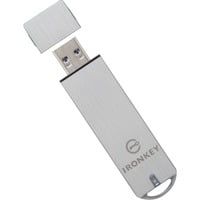 Kingston IronKey 64GB Enterprise S1000 Encrypted USB 3.0 FIPS 140-2 Level 3, Lápiz USB 64 GB, USB tipo A, 3.2 Gen 1 (3.1 Gen 1), 230 MB/s, Tapa, Plata