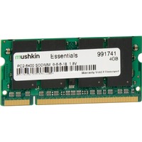 Mushkin 4GB PC2-6400 módulo de memoria 1 x 4 GB DDR2 800 MHz, Memoria RAM 4 GB, 1 x 4 GB, DDR2, 800 MHz, 200-pin SO-DIMM