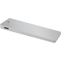 OWC Envoy Aluminio USB con suministro de corriente, Caja de unidades plateado, 5000 Gbit/s, Aluminio