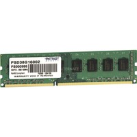 Patriot DDR3 8GB PC3-12800 (1600MHz) DIMM módulo de memoria 1 x 8 GB, Memoria RAM 8 GB, 1 x 8 GB, DDR3, 1600 MHz, 240-pin DIMM