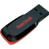 SanDisk Cruzer Blade unidad flash USB 32 GB USB tipo A 2.0 Negro, Rojo, Lápiz USB negro, 32 GB, USB tipo A, 2.0, Sin tapa, 2,5 g, Negro, Rojo