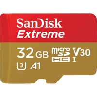 SanDisk Extreme 32 GB MicroSDXC UHS-I Clase 10, Tarjeta de memoria 32 GB, MicroSDXC, Clase 10, UHS-I, 100 MB/s, 90 MB/s