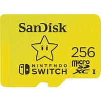 SanDisk SDSQXAO-256G-GNCZN memoria flash 256 GB MicroSDXC, Tarjeta de memoria amarillo, 256 GB, MicroSDXC, 100 MB/s, 90 MB/s, Class 3 (U3), V30