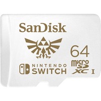 SanDisk SDSQXAT-064G-GNCZN memoria flash 64 GB MicroSDXC, Tarjeta de memoria blanco, 64 GB, MicroSDXC, 100 MB/s, 60 MB/s, Class 3 (U3), Rojo, Blanco
