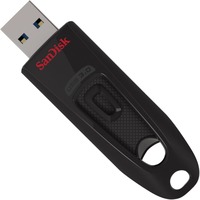 SanDisk Ultra unidad flash USB 128 GB USB tipo A 3.0 Negro, Lápiz USB negro/Rojo, 128 GB, USB tipo A, 3.0, 100 MB/s, Deslizar, Negro