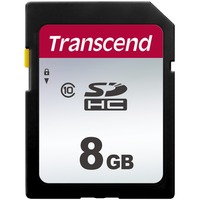 Transcend 300S 8 GB SDHC NAND Clase 10, Tarjeta de memoria negro, 8 GB, SDHC, Clase 10, NAND, 20 MB/s, 10 MB/s