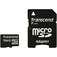 Transcend TS16GUSDHC10 memoria flash 16 GB MicroSDHC NAND Clase 10, Tarjeta de memoria negro, 16 GB, MicroSDHC, Clase 10, NAND, 90 MB/s, Negro
