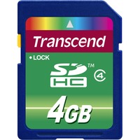Transcend TS4GSDHC4 memoria flash 4 GB SDHC, Tarjeta de memoria 4 GB, SDHC, Negro