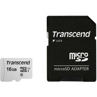 Transcend microSDHC 300S 16GB NAND Clase 10, Tarjeta de memoria plateado, 16 GB, MicroSDHC, Clase 10, NAND, 95 MB/s, 10 MB/s