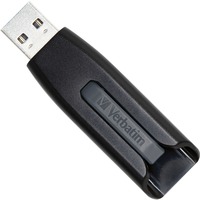 Verbatim V3 - Unidad USB 3.0 64 GB - Negro, Lápiz USB negro/Gris, 64 GB, USB tipo A, 3.2 Gen 1 (3.1 Gen 1), Sin tapa, Negro, Gris