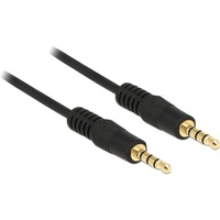 DeLOCK 3.5mm - 3.5mm, 0.5m cable de audio 0,5 m 3,5mm Negro negro, 0.5m, 3,5mm, Macho, 3,5mm, Macho, 0,5 m, Negro