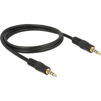 DeLOCK 83435 cable de audio 1 m 3,5mm Negro negro, 3,5mm, Macho, 3,5mm, Macho, 1 m, Negro
