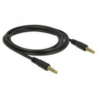 DeLOCK 85697 cable de audio 2 m 3,5mm Negro negro, 3,5mm, Macho, 3,5mm, Macho, 2 m, Negro