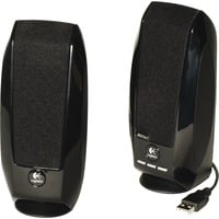 Logitech 980-000029 altavoz Negro Alámbrico 2,4 W, Altavoces de PC negro, 2.0 canales, Alámbrico, 2,4 W, 90 - 20000 Hz, Negro
