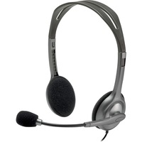 Logitech 981-000593 auricular y casco Auriculares Alámbrico Diadema Oficina/Centro de llamadas Negro, Auriculares con micrófono gris, Alámbrico, Oficina/Centro de llamadas, 20 - 20000 Hz, 74 g, Auriculares, Negro