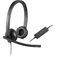 Logitech H570E Auriculares Alámbrico Diadema Oficina/Centro de llamadas USB tipo A Negro, Auriculares con micrófono negro, Alámbrico, Oficina/Centro de llamadas, 31,5 - 20000 Hz, 111 g, Auriculares, Negro