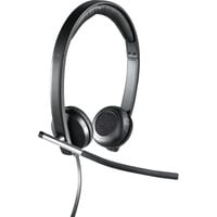 Logitech H650E Auriculares Alámbrico Diadema Oficina/Centro de llamadas USB tipo A Negro, Plata, Auriculares con micrófono negro, Alámbrico, Oficina/Centro de llamadas, 50 - 10000 Hz, 120 g, Auriculares, Negro, Plata