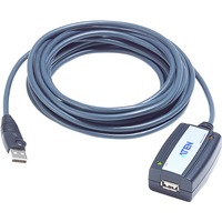 ATEN Cable extensor USB 2.0 de 5 m (soporta conexión en cadena hasta 25 m), Cable alargador negro/Gris, 60,2 mm, 40 mm, 24 mm, 194 g, 55 mm, 185 mm
