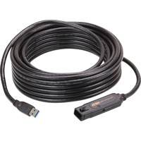 ATEN Cable extensor USB 3.2 Gen1 de 10 m, Cable alargador negro, 10 m, USB A, USB A, USB 3.2 Gen 1 (3.1 Gen 1), 5000 Mbit/s, Negro