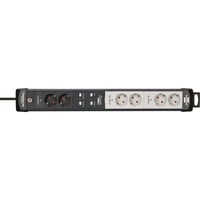 Brennenstuhl Connect Premium-Line base múltiple 3 m 6 salidas AC Interior Negro, Blanco, Regleta negro/Gris claro, 3 m, 6 salidas AC, Interior, Negro, Blanco, 3600 W, 95 mm