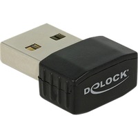 DeLOCK 12461 adaptador y tarjeta de red WLAN 433 Mbit/s, Adaptador Wi-Fi negro, Inalámbrico, USB, WLAN, Wi-Fi 5 (802.11ac), 433 Mbit/s, Negro