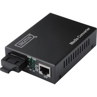 Digitus Convertidor de medios Fast Ethernet RJ45 / SC negro, 100 Mbit/s, 100Base-TX, 100Base-FX, IEEE 802.3, IEEE 802.3u, Ethernet rápido, 10,100 Mbit/s