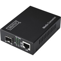 Digitus Convertidor de medios Gigabit RJ45 / SFP negro, 1000 Mbit/s, IEEE 802.3, IEEE 802.3u, IEEE 802.3z, Gigabit Ethernet, 10,100,1000 Mbit/s, Completo, Semi (dúplex), SFP