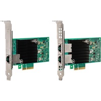 Intel® X550T2 adaptador y tarjeta de red Interno Ethernet 10000 Mbit/s, Adaptador de red Interno, Alámbrico, PCI Express, Ethernet, 10000 Mbit/s, Verde, Plata, Minorista