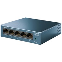 TP-Link LS105G No administrado Gigabit Ethernet (10/100/1000) Azul, Interruptor/Conmutador azul, No administrado, Gigabit Ethernet (10/100/1000), Montaje de pared