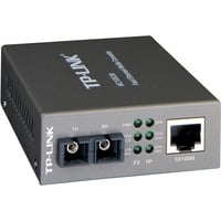 TP-Link MC100CM convertidor de medio 100 Mbit/s 1310 nm Multimodo Negro gris, 100 Mbit/s, IEEE 802.3, IEEE 802.3u, IEEE 802.3x, 10,100 Mbit/s, Completo, Semi (dúplex), Cat3, Cat4, Cat5, Cat5e, 2000 m