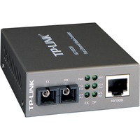 TP-Link Omada MC100CM convertidor de medio 100 Mbit/s 1310 nm Multimodo Negro gris, 100 Mbit/s, IEEE 802.3, IEEE 802.3u, IEEE 802.3x, 10,100 Mbit/s, Completo, Semi (dúplex), Cat3, Cat4, Cat5, Cat5e, 2000 m
