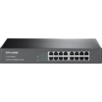 TP-Link TL-SF1016DS switch No administrado Fast Ethernet (10/100) 1U Negro, Interruptor/Conmutador negro, No administrado, Fast Ethernet (10/100), Montaje en rack, 1U